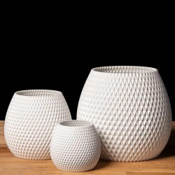 Pot design Blanc Ananas