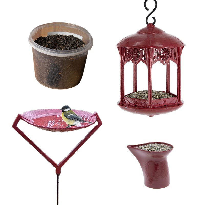 Bain D’oiseaux Vintage Avec Plateau En Cuivre – Stable, Résistant Au Gel Et Facile à Entretenir Pour Toutes Les Saisons