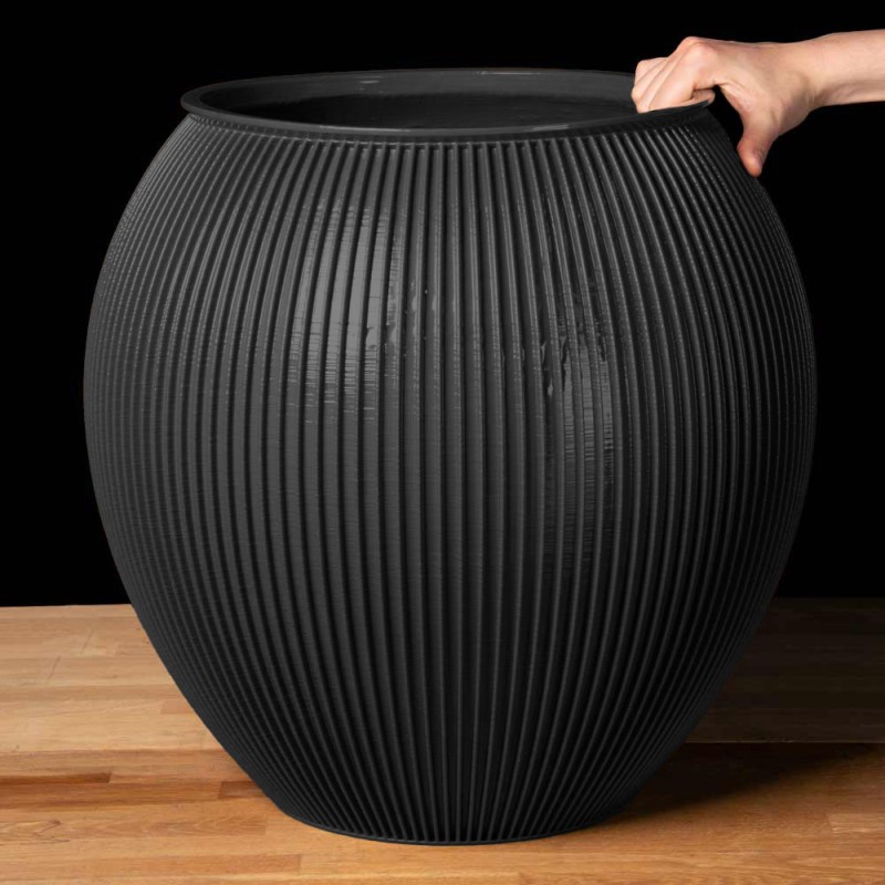 Grand pot de fleur Alinéa  - Volume: 50L - Couleurs: Gris anthracite