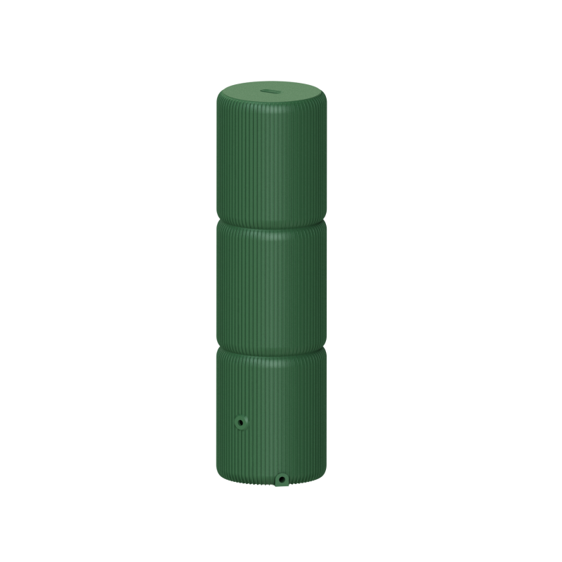 Récupérateur eau de pluie design 330L avec kit capt'eau - Couleurs: Vert Foncé - Capt'eau: Kit Gouttière rectangle - beige Récupérateur eau de pluie design 330L avec kit capt'eau - Couleurs: Vert Foncé - Capt'eau: Kit Gouttière rectangle - beige