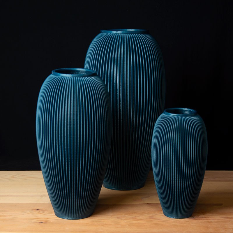 Vase design Alinéa  - Couleurs: Bleu paon - Volume: 4.5L