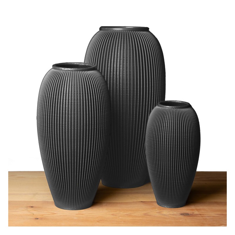 Vase design Alinéa  - Couleurs: Gris anthracite - Volume: 4.5L