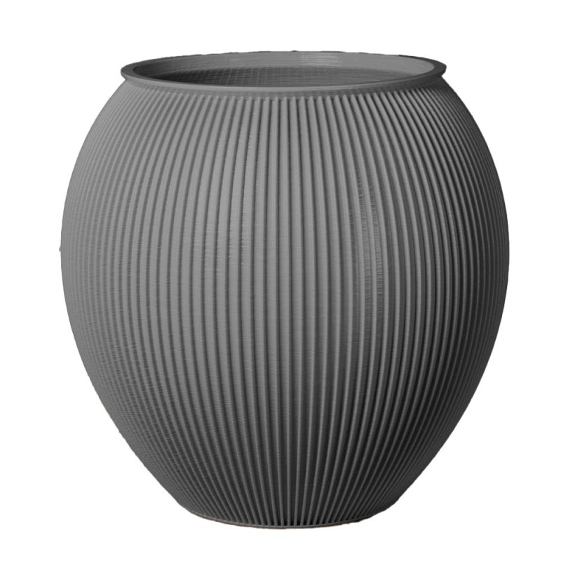 Grand pot de fleur Alinéa  - Couleurs: Gris - Volume: 50L