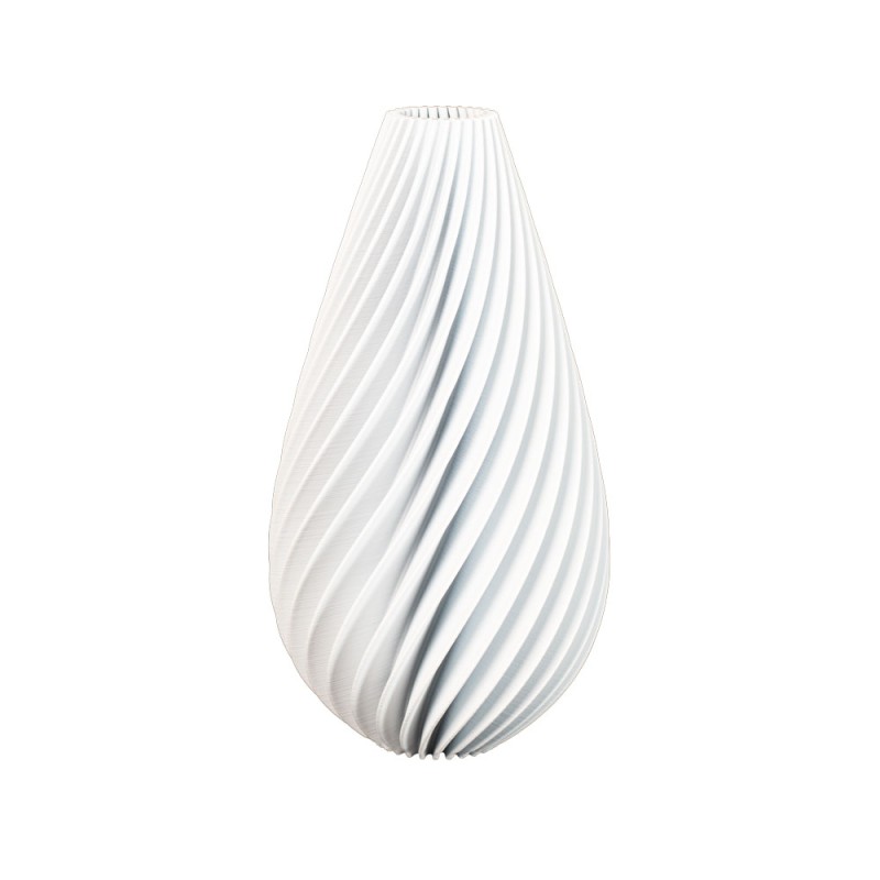 Vase haut design motif Spirale  - Couleurs: Blanc - Volume: 4 L