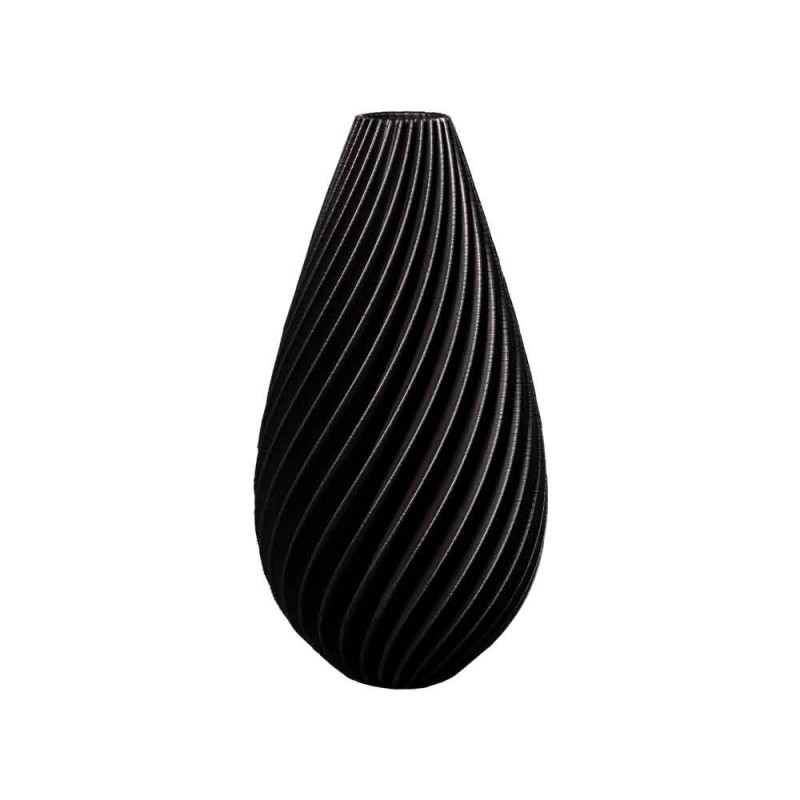 Vase haut design motif Spirale  - Volume: 4 L - Couleurs: Gris anthracite