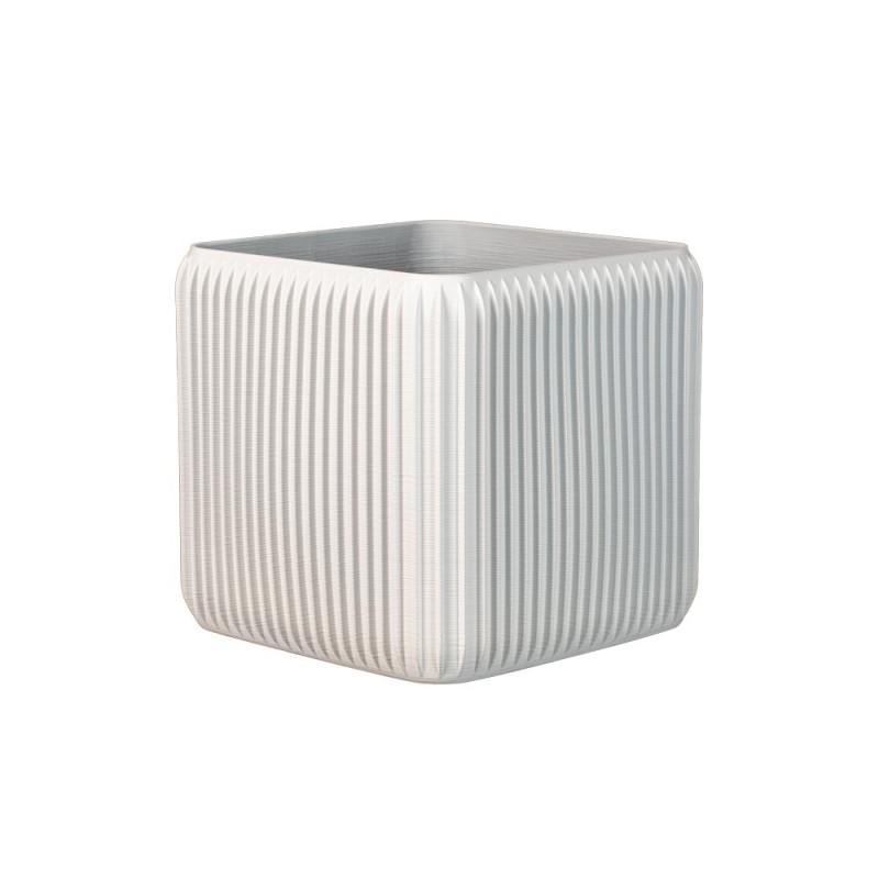 Pot jardinière carré intérieur - extérieur Alinéa  - Couleurs: Blanc - Taille: 30x30