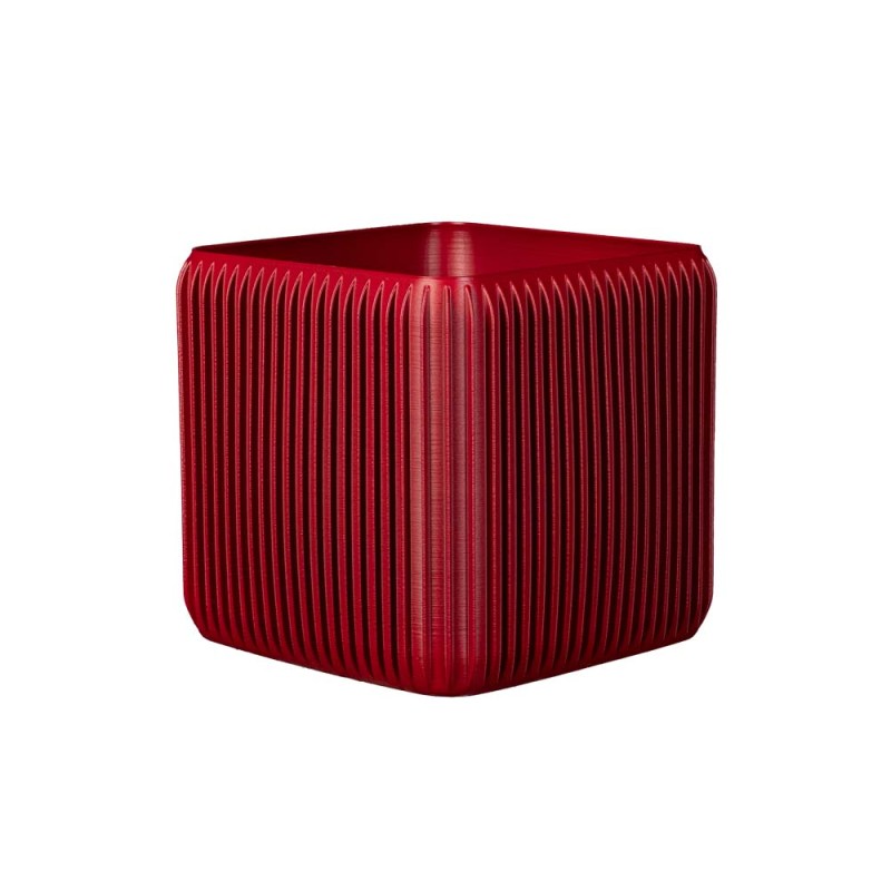 Pot jardinière carré intérieur - extérieur Alinéa  - Couleurs: Rouge - Taille: 30x30