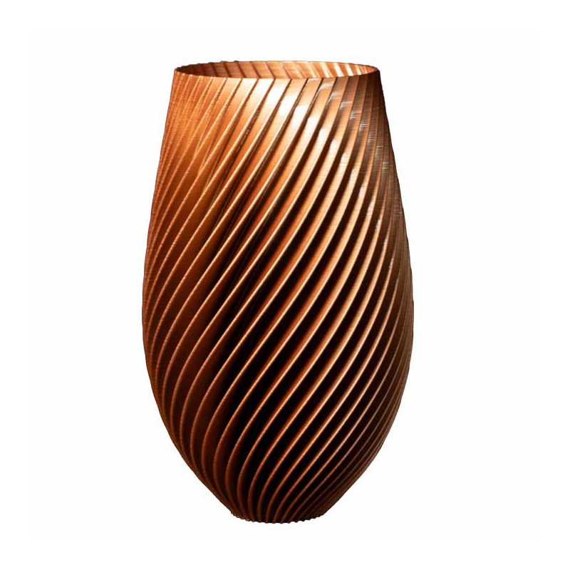 Cache-pot haut design Spirale  - Couleurs: Bronze - Volume: 9L