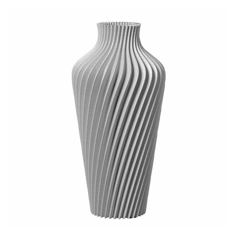 Grand vase design Spirilus Made in France  - Couleurs: Blanc - Volume: 24L