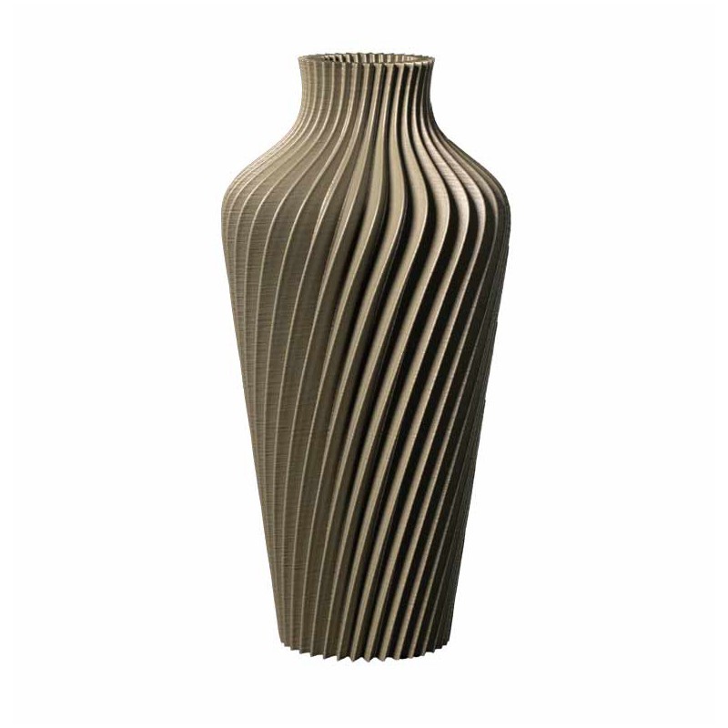 Grand vase design Spirilus Made in France  - Couleurs: Gris - Volume: 24L