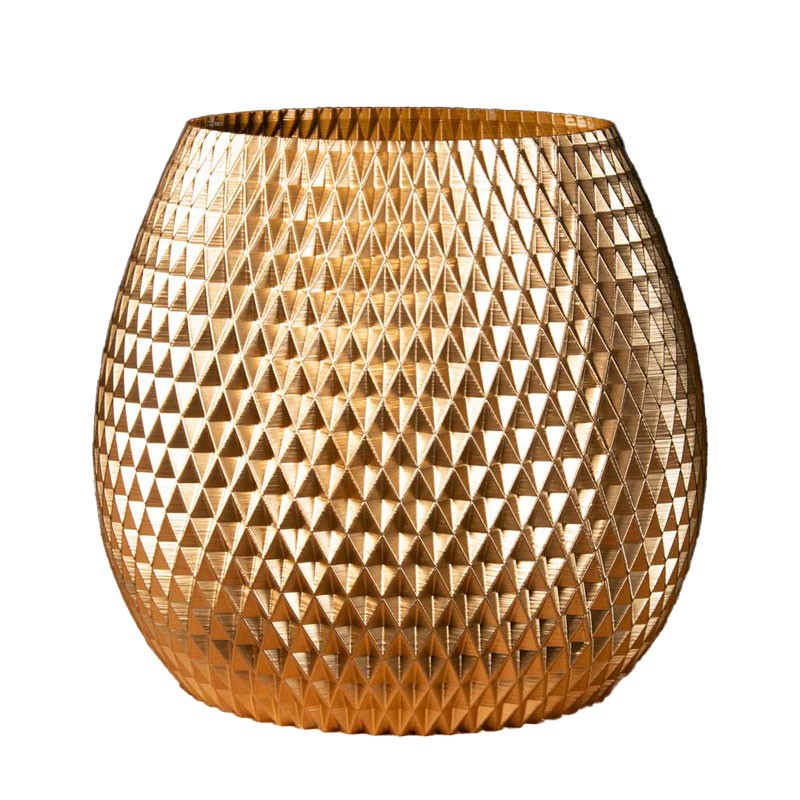 Gros pot design Ananas pour plante  - Couleurs: Or - Volume: 50L