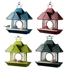 mangeoire oiseaux colorée style asiatique iriso