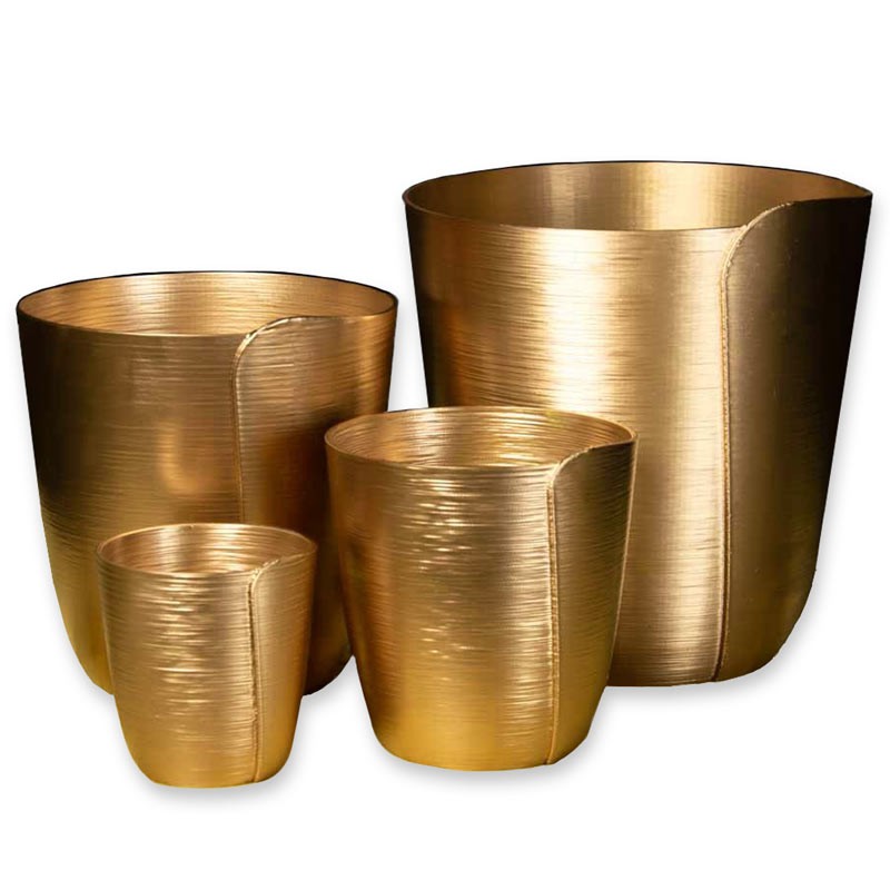 Cache-pot pour plante Forme tulipe - Couleurs: Or - Taille: 1.3 L Cache-pot pour plante Forme tulipe - Couleurs: Or - Taille: 1.3 L
