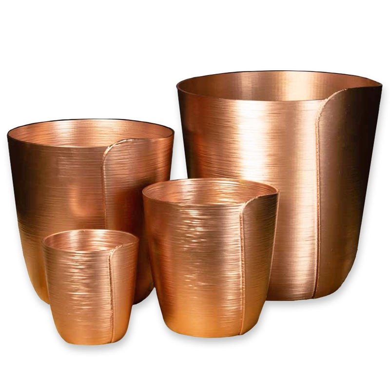 Cache-pot pour plante Forme tulipe  - Taille: 1.3 L - Couleurs: Bronze