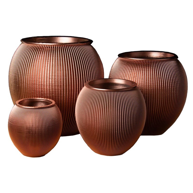 Cache-pot design Alinéa intérieur extérieur - Couleurs: Cuivre - Volume: 2L Cache-pot design Alinéa intérieur extérieur - Couleurs: Cuivre - Volume: 2L