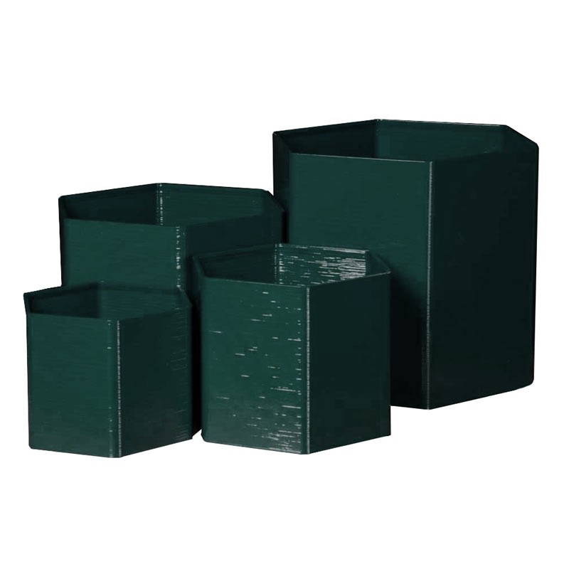 Pot de fleur Forme hexagonale - Couleurs: Vert Foncé - Volume: 4L Pot de fleur Forme hexagonale - Couleurs: Vert Foncé - Volume: 4L
