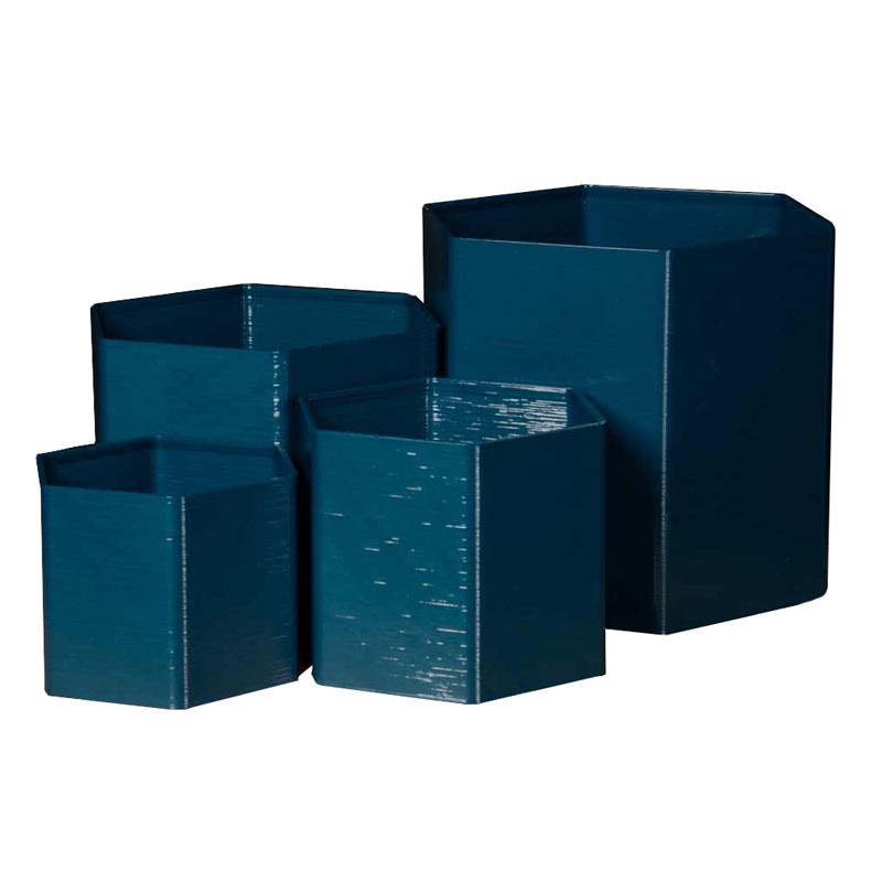 Pot de fleur Forme hexagonale - Couleurs: Bleu paon - Volume: 4L Pot de fleur Forme hexagonale - Couleurs: Bleu paon - Volume: 4L