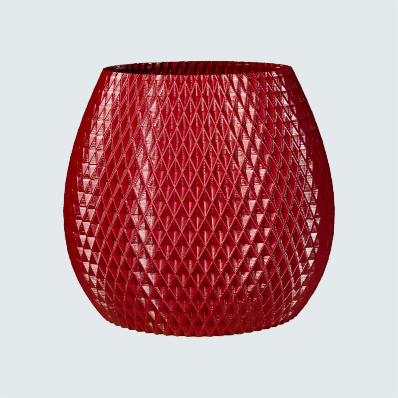Gros pot design pour plante  - Couleurs: Rouge - Volume: 50L