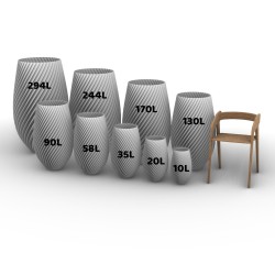 Cache-pot haut design Spirilus
