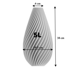 Vase haut design Spirilus