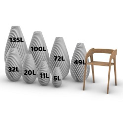 Vase haut design Spirilus