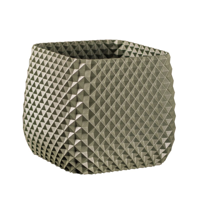 Jardinière carrée balcon et jardin - Design Ananas  - Couleurs: Gris - Volume: 10L