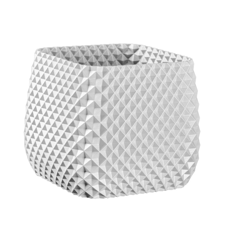 Jardinière carrée balcon et jardin - Design Ananas  - Couleurs: Blanc - Volume: 10L