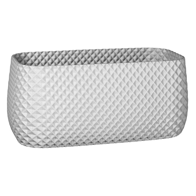 Soucoupe Rectangulaire En Résine Beige - Drainage Plantes, Protection Sol, Plusieurs Tailles (M : 40x17x3 Cm)