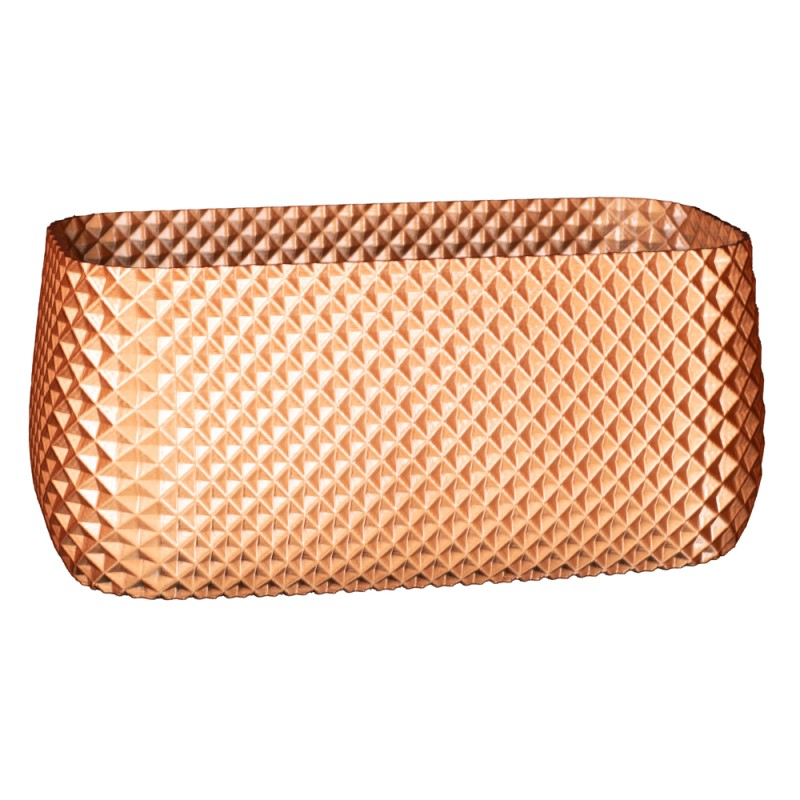Jardinière rectangulaire design - Pot extérieur et intérieur  - Couleurs: Bronze - Volume: 6L