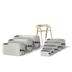Jardinière rectangulaire design - Pot extérieur et intérieur