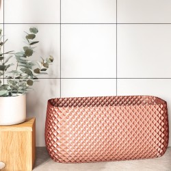 Jardinière rectangulaire design - Pot extérieur et intérieur