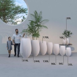 Cache-pot haut design Spirilus