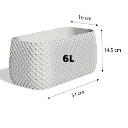 Jardinière rectangulaire design - Pot extérieur et intérieur