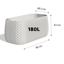 Jardinière rectangulaire design - Pot extérieur et intérieur