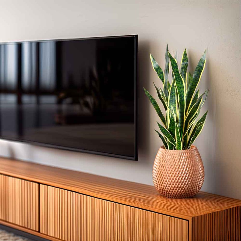 Gros pot design Ananas pour plante  - Couleurs: Bronze - Volume: 120L