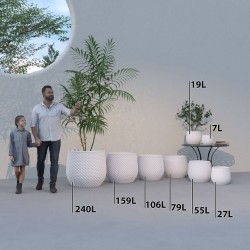 Grand cache pot de fleurs extérieur intérieur design moderne Ananas