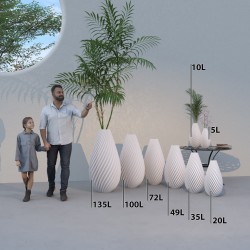 Vase haut design Spirilus