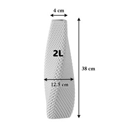 Vase haut motif en relief Ananas