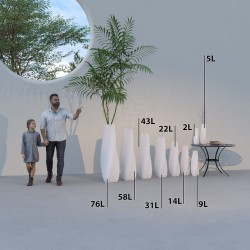 Vase haut motif en relief Ananas