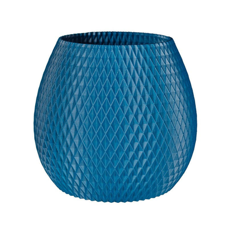 Gros pot design Ananas pour plante  - Couleurs: Bleu paon - Volume: 50L