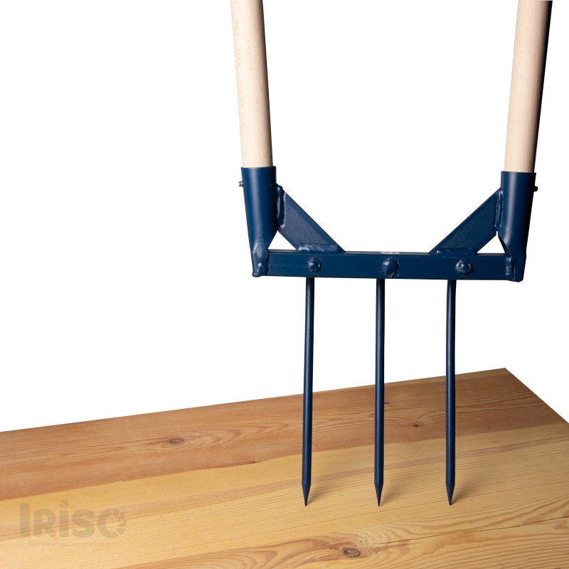Aérogrif 5 dents, outil de jardinage biologique, type grelinette-2 manches  - Forme: 3 dents