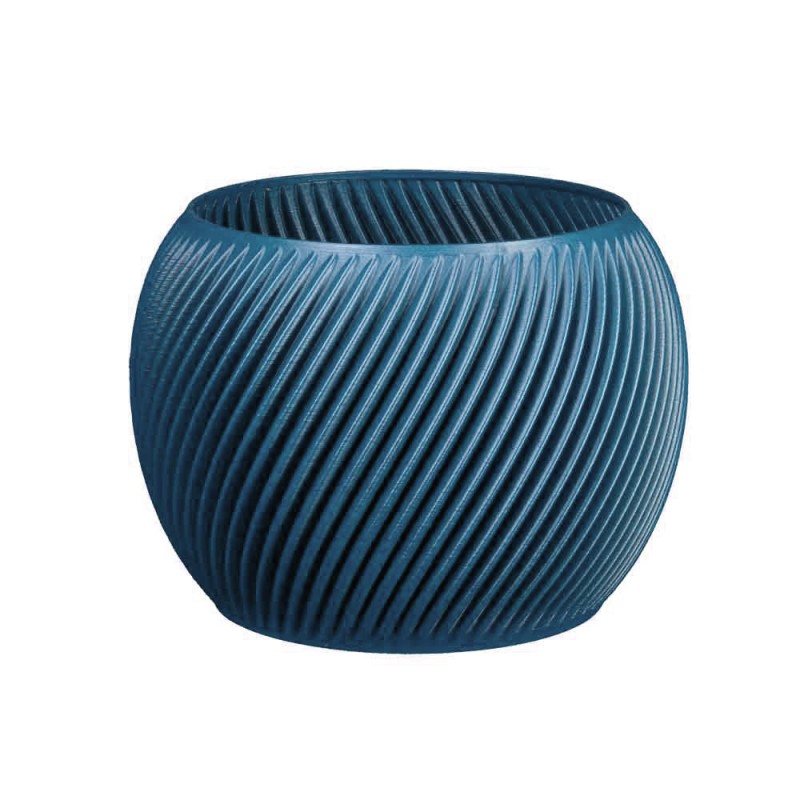 Cache-pot rond intérieur- extérieur Distinction  - Couleurs: Bleu paon - Volume: 6L