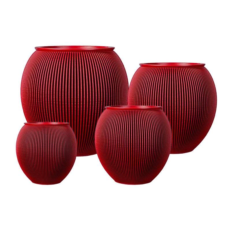 Cache-pot design Alinéa intérieur extérieur  - Couleurs: Rouge - Volume: 9L