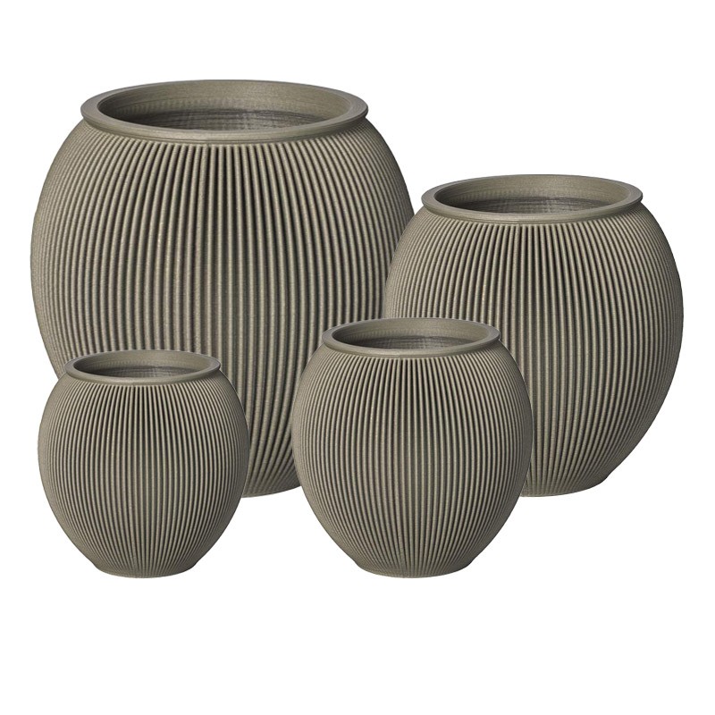 Cache-pot design Alinéa intérieur extérieur  - Couleurs: Gris - Volume: 9L