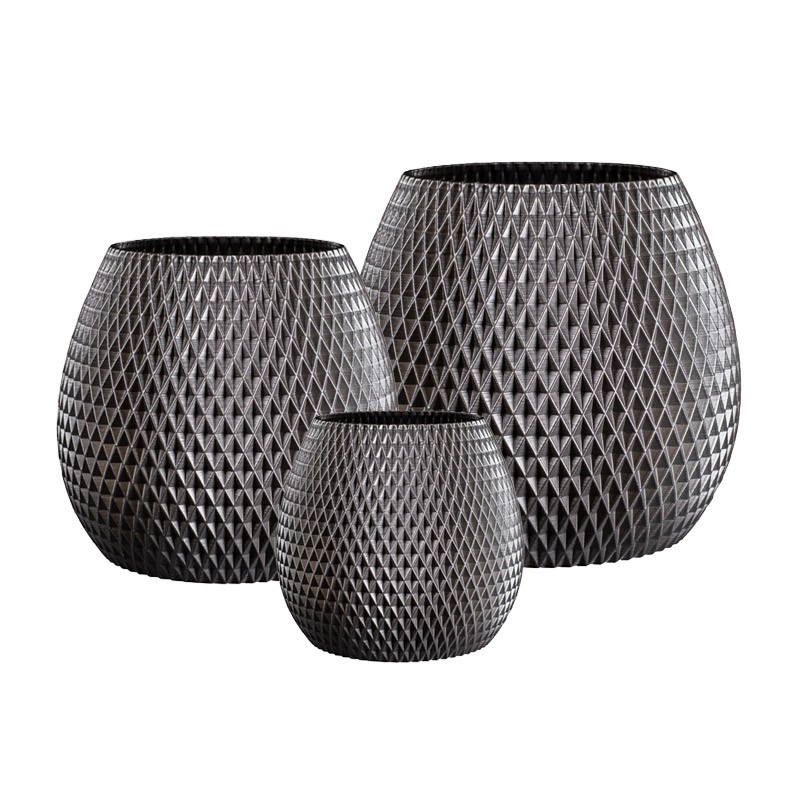 Pot design Ananas  - Couleurs: Gris anthracite - Volume: 6L