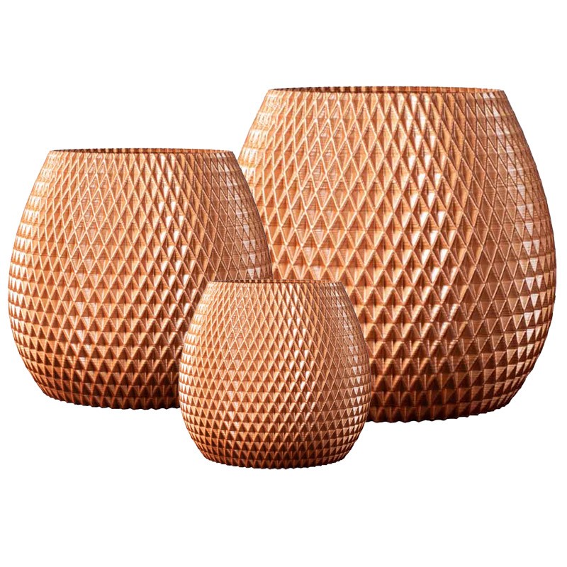 Pot design Ananas  - Couleurs: Bronze - Volume: 6L