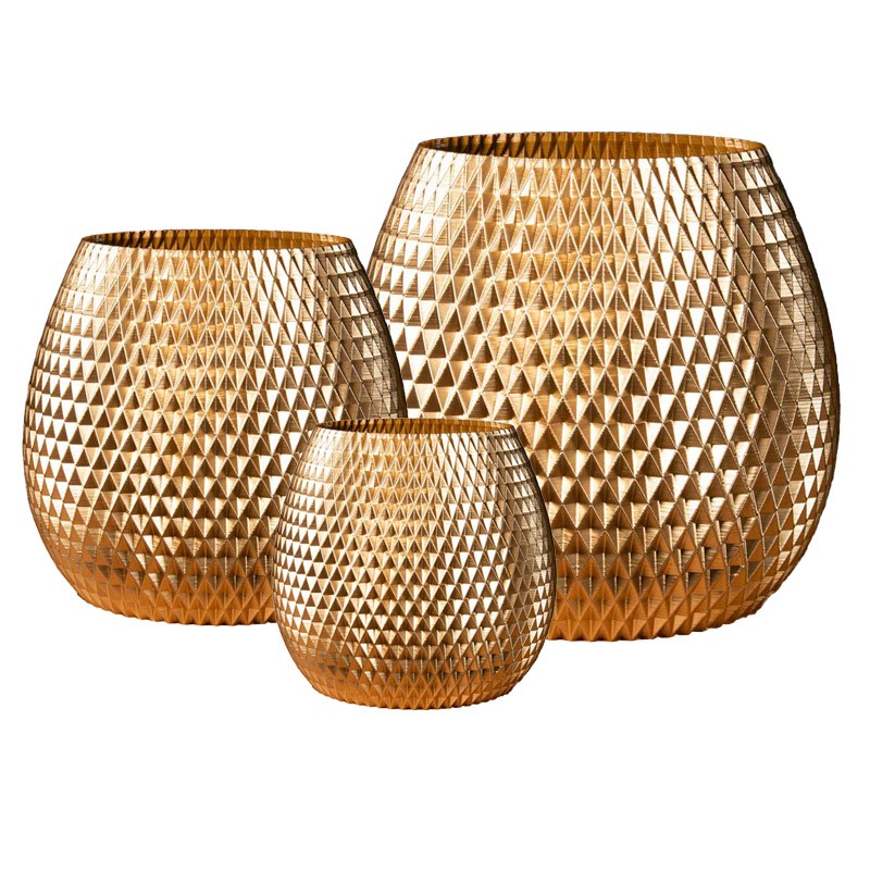 Pot design Ananas  - Couleurs: Or - Volume: 6L