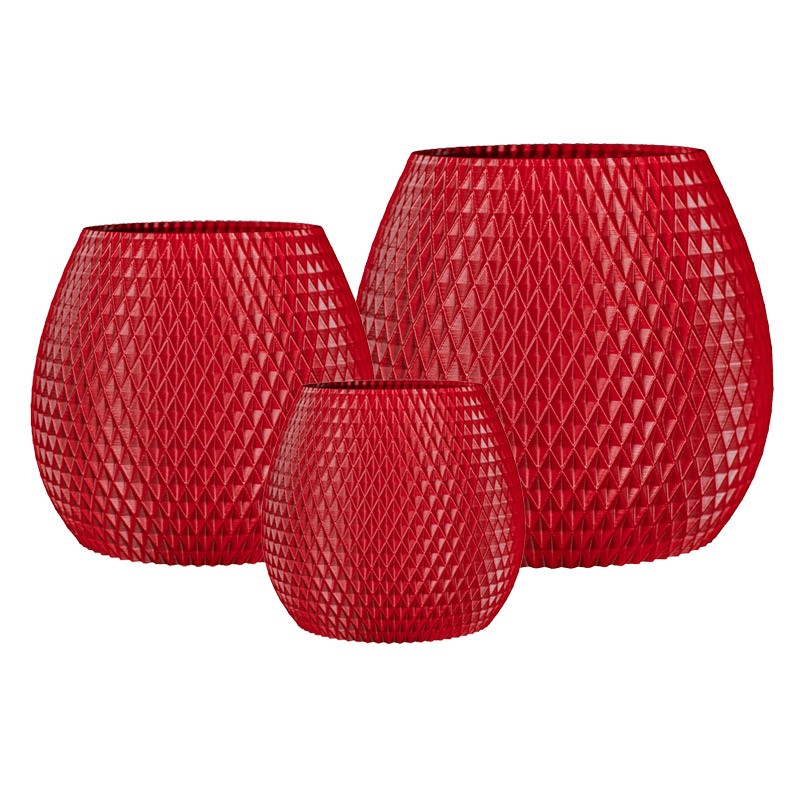 Pot design Ananas  - Couleurs: Rouge - Volume: 6L