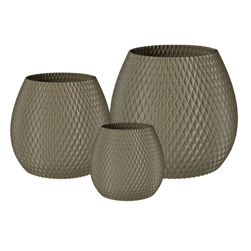Pot design Ananas  - Couleurs: Gris - Volume: 6L