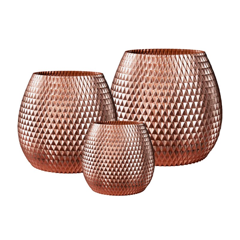 Pot design Ananas  - Couleurs: Cuivre - Volume: 6L